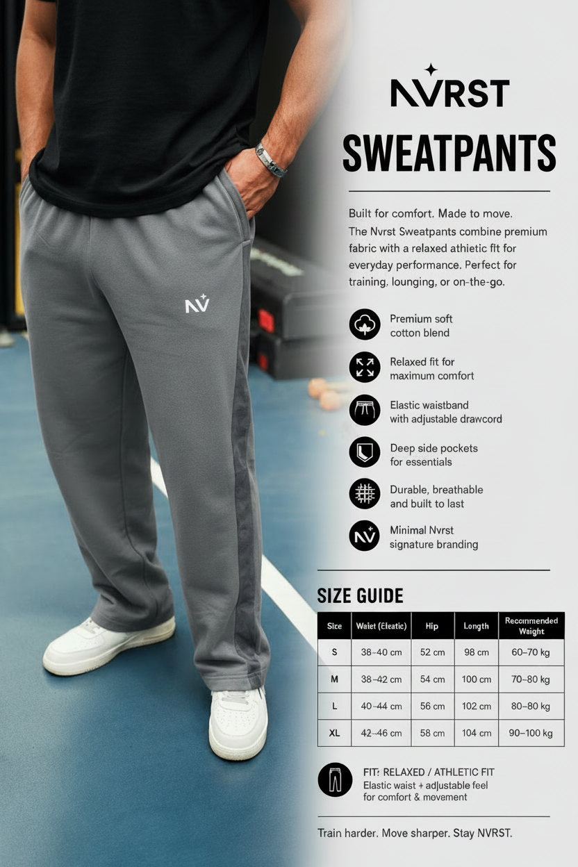NVRST GREY SEWATPANTS