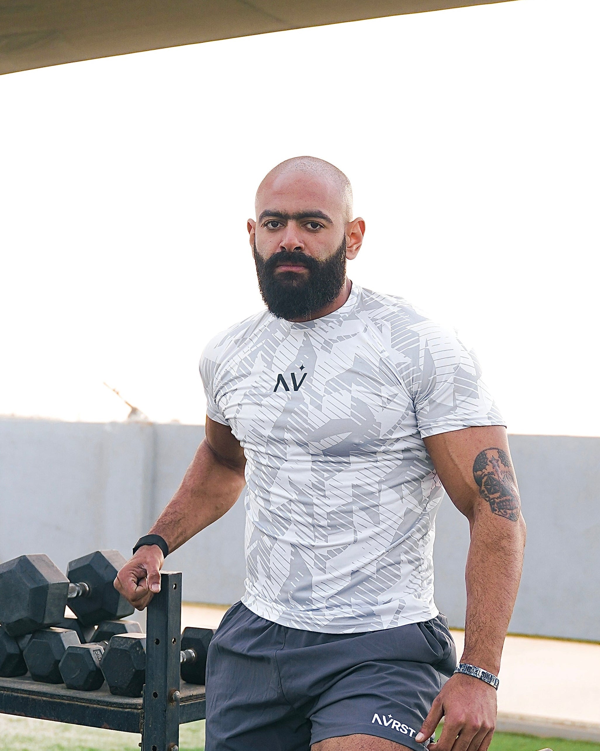 NVRST White Camo Compression T-Shirt