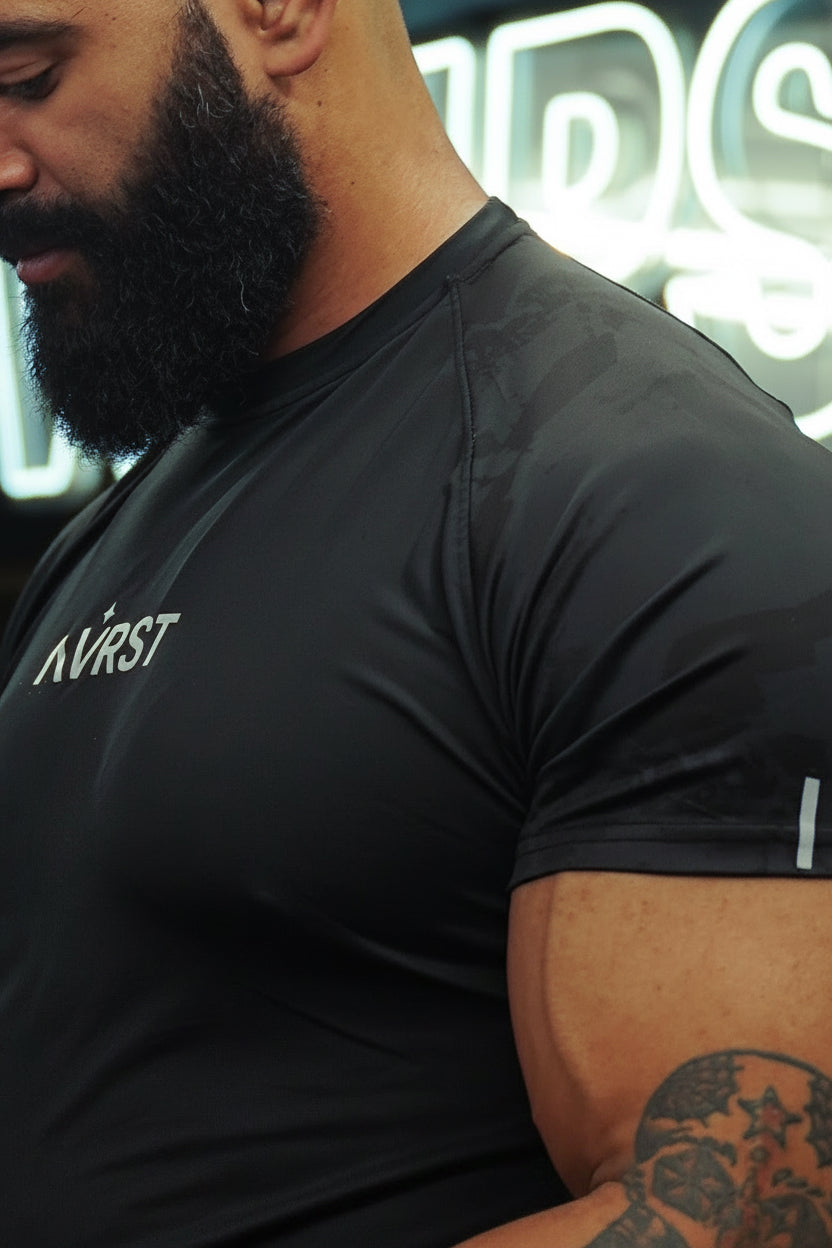 Nvrst Shoulder Camo Compression T-shirt
