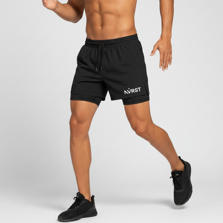 NVRST BLACK SHORT 2x1