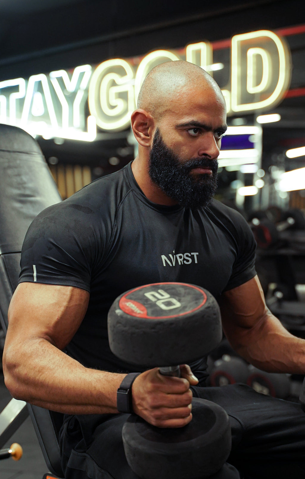Nvrst Shoulder Camo Compression T-shirt