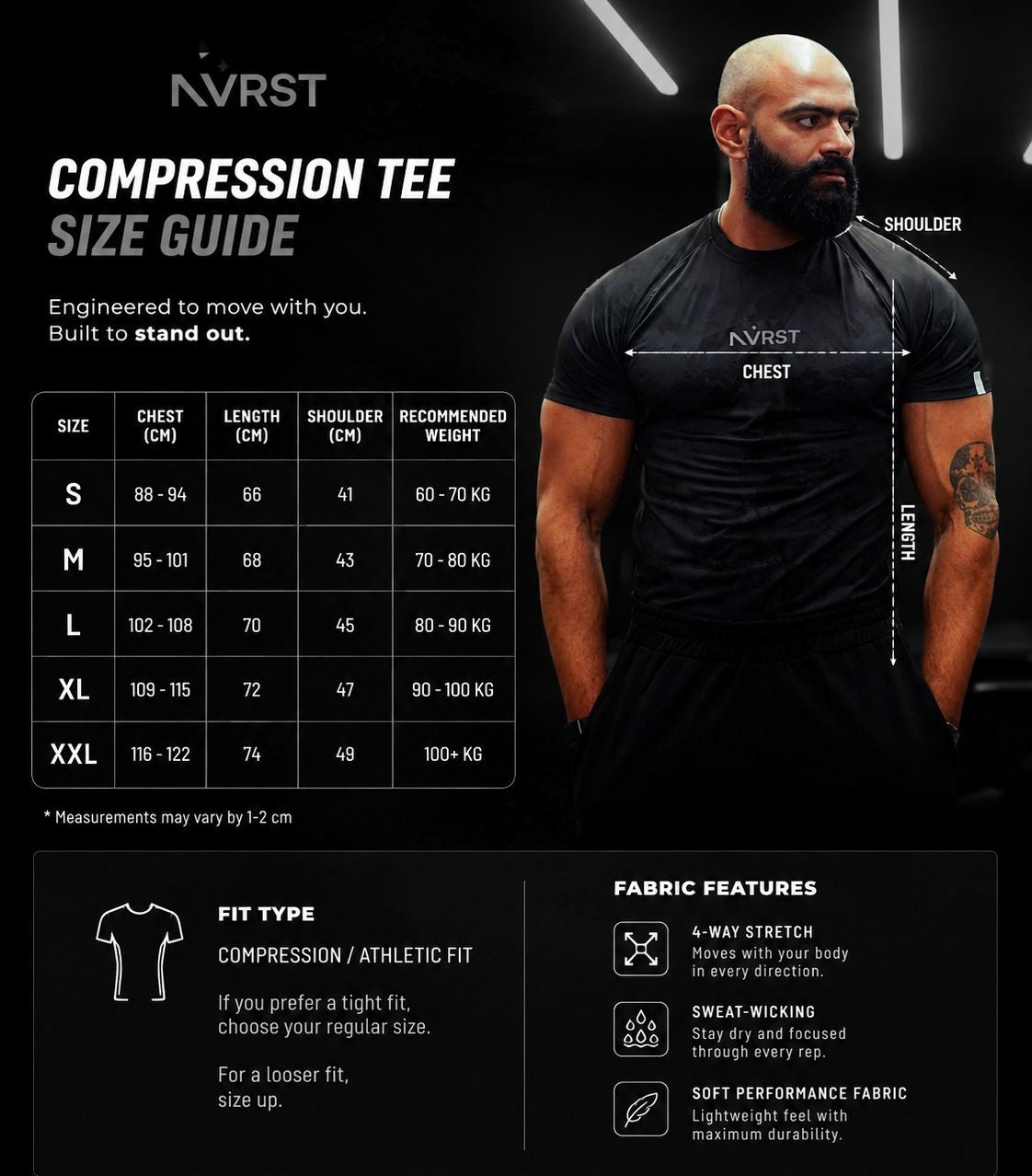 NVRST Black Compression T-shirt